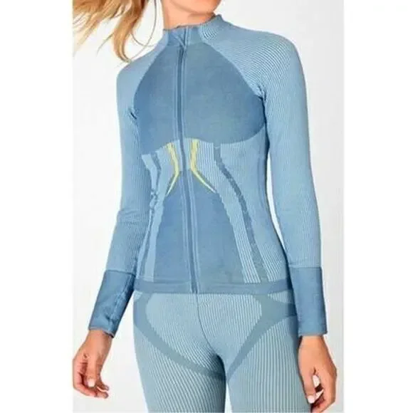 A6 NWT FABLETICS Blue Cassidy Seamless Moisture Wicking Jacket Size XL $89.95 - Picture 2 of 7